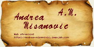 Andrea Mišanović vizit kartica